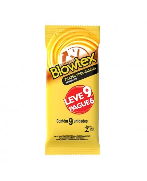 PRESERVATIVO LUBRIFICADO RETARDANTE LEVE 9 PAGUE 6 BLOWTEX