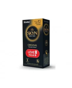 PRESERVATIVO LUBRIFICADO SKYN ORIGINAL LEVE 8 PAGUE 6 BLOWTEX