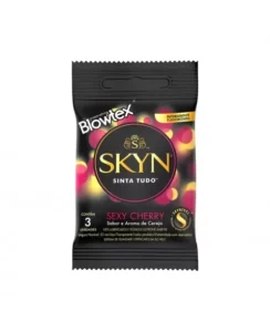 PRESERVATIVO LUBRIFICADO SKYN SEXY CHERRY C/3 BLOWTEX