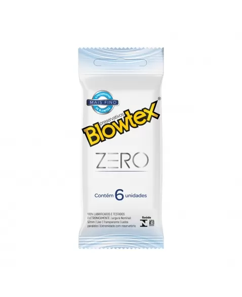 PRESERVATIVO LUBRIFICADO ZERO MAIS FINO C/6 BLOWTEX