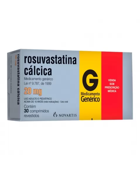 ROSUVASTATINA CÁLCICA 20MG 30COM NOVARTIS