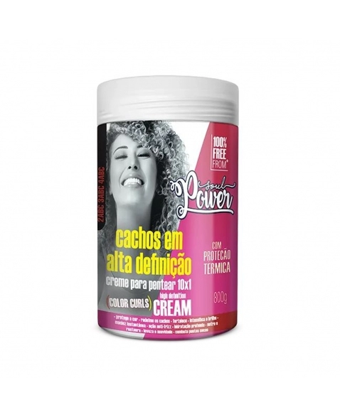 CREME PENTEAR SOUL POWER CACHOS EM ALTA DEFINICÃO 800G BEAUTYCOLOR