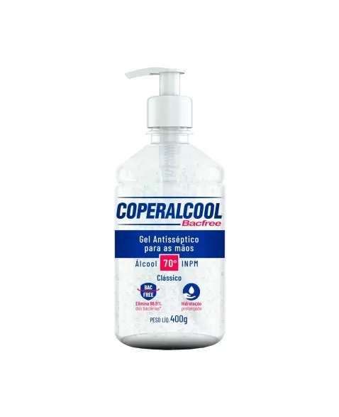 ÁLCOOL GEL ANTISSÉPTICO 70% COM VÁLVULA 400G COOPER