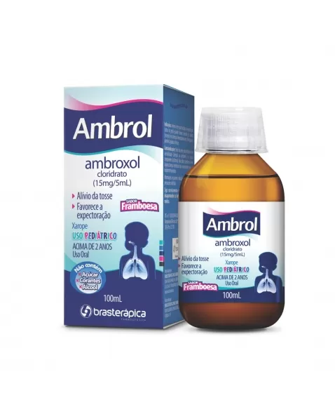 AMBROL 15MG/5ML XAROPE INFANTIL 100ML FRAMBOESA BRASTERÁPICA