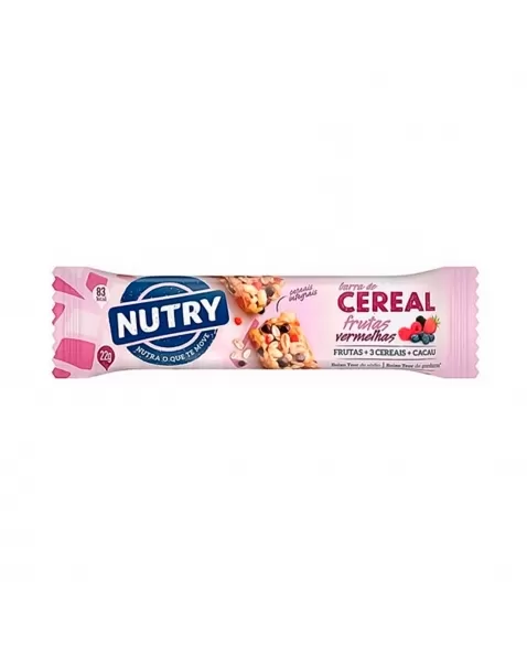 BARRA NUTRY FRUTAS VERMELHAS + COOKIES 22G NUTRIMENTAL