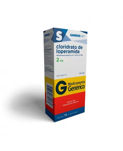 CLORIDRATO LOPERAMIDA 2MG 12COM SANDOZ