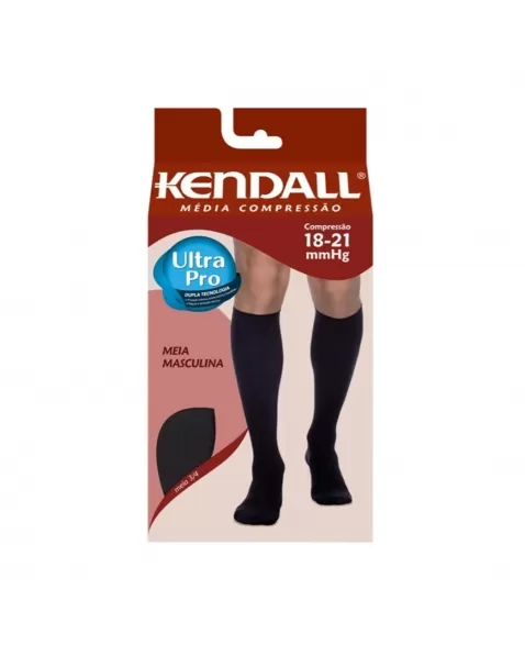 MEIA 3/4 18/21 MÉDIA COMPRESSÃO MASCULINA COM PONTEIRA MARINHO G 1833 KENDALL