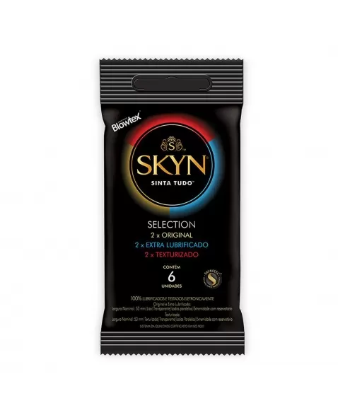 PRESERVATIVO LUBRIFICADO SKYN SELECTION C/6 BLOWTEX