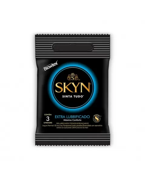 PRESERVATIVO SKYN EXTRA LUBRIFICADO C/3 BLOWTEX