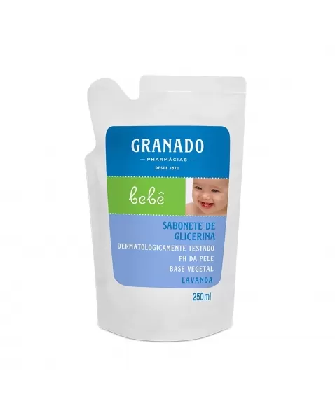 REFIL SABONETE LÍQUIDO GLICERINA BEBÊ LAVANDA 250ML GRANADO