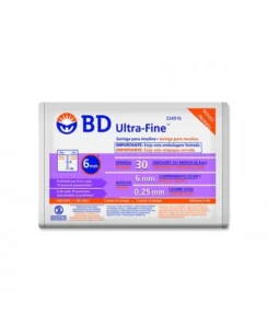 SERINGA INSULINA ULTRA-FINE 0.3ML/30U 6MMX0,25MM 324916 C/10 BD