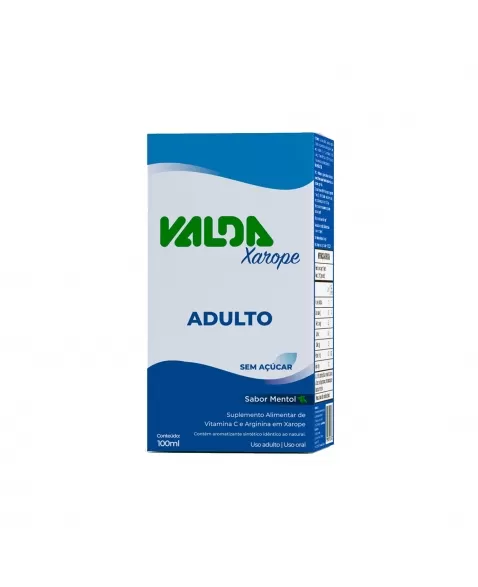 VALDA XAROPE ADULTO SEM AÇÚCAR 100ML CANONNE