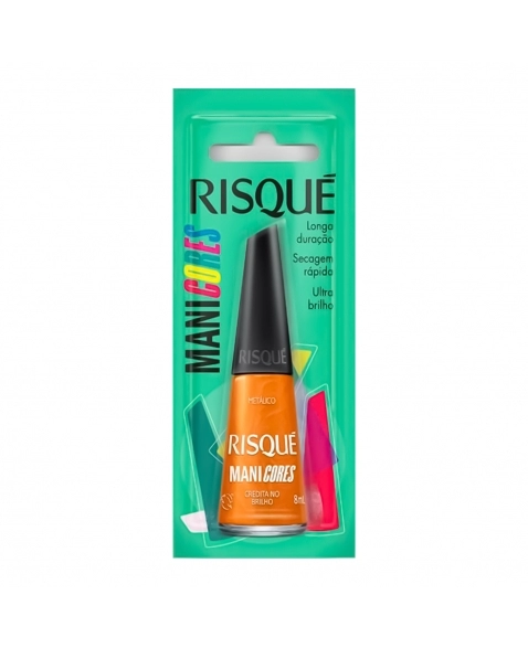 ESMALTE RISQUÉ METÁLICO MANI CORES CREDITA NO BRILHO BLISTER COTY