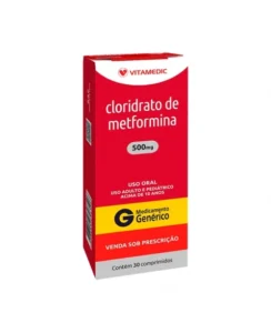 CLORIDRATO METFORMINA 500MG 30COM VITAMEDIC