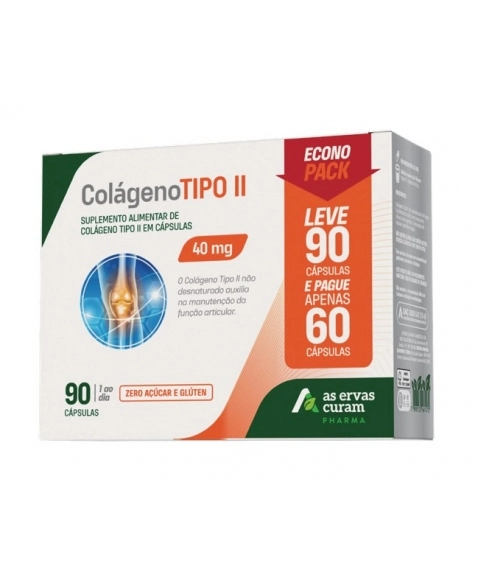 COLÁGENO TIPO II 90CAPS AS ERVAS CURAM