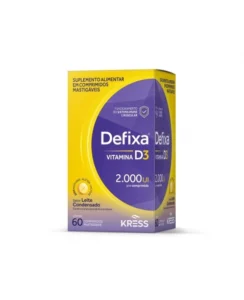 DEFIXA VITAMINA D3 2000UI 60COMP MASTIGÁVEIS KRESS