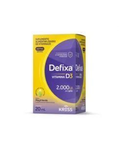 DEFIXA VITAMINA D3 2000UI GOTAS MAÇÃ VERDE 20ML KRESS