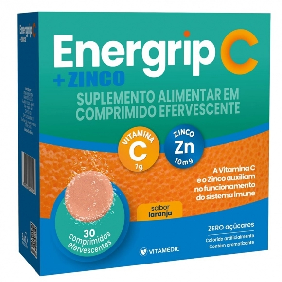 ENERGRIP C+ZINCO 1G+10MG 30COMP EFERVESCENTE VITAMEDIC