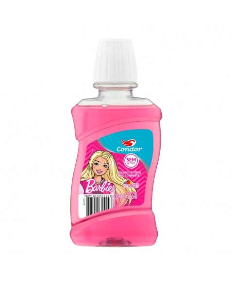 ENXAGUATÓRIO BUCAL INFANTIL BARBIE 250ML CONDOR