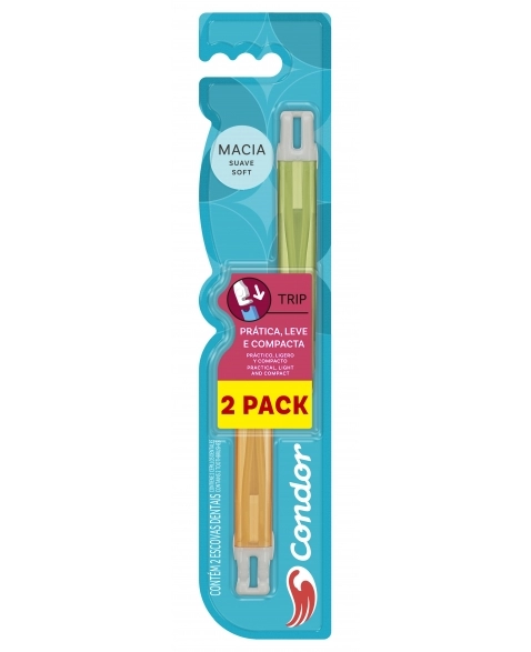 ESCOVA DENTAL TRIP C/2 MACIA CONDOR