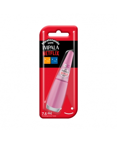 ESMALTE IMPALA CREMOSO MARATONANDO NETFLIX AMA UM K-DRAMA BLISTER MUNDIAL