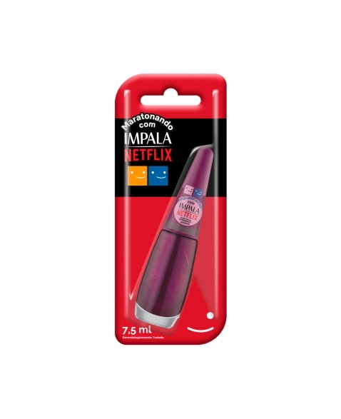 ESMALTE IMPALA PEROLADO MARATONANDO NETFLIX UMA NOVA TEMPORADA BLISTER MUNDIAL