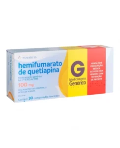 HEMIFUMARATO QUETIAPINA 100MG 30COM C1* NOVARTIS