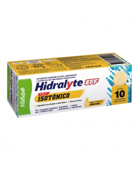 HIDRALYTE EFERVESCENTE ABACAXI 10COM NATULAB