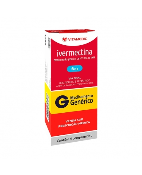 IVERMECTINA 6MG 4COM VITAMEDIC