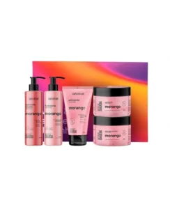 KIT EXPERIENCIA DE BANHO DIA A DIA C/ 5 ITENS MORANGO LABOTRAT