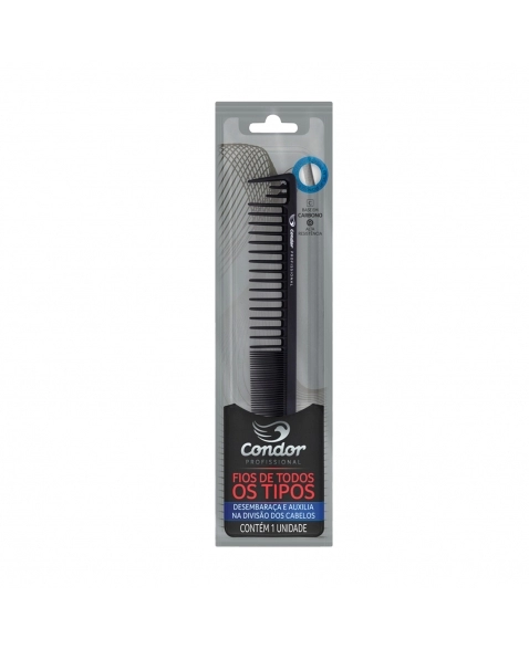 PENTE PARA CABELO PROFISSIONAL CARBONO CONDOR REF.8200