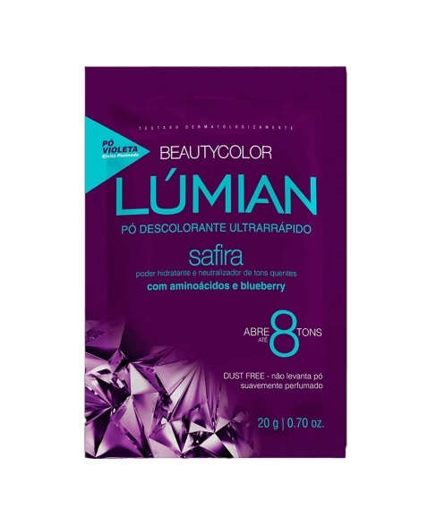 PÓ DESCOLORANTE CAPILAR LÚMIAN SAFIRA 20G BEAUTYCOLOR