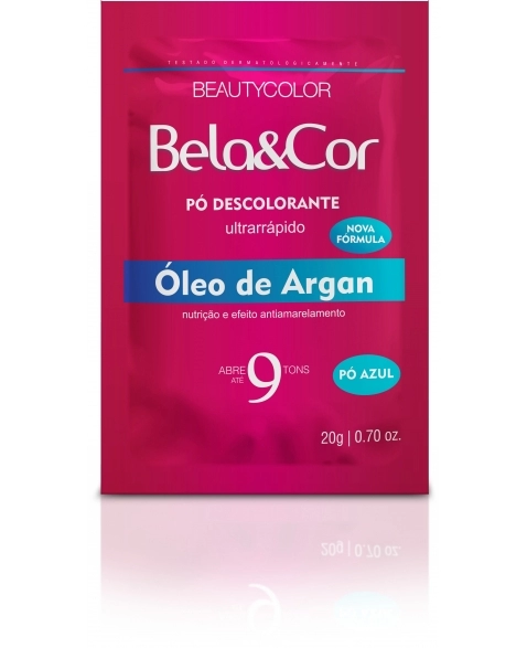 PÓ DESCOLORANTE CAPILAR ÓLEO DE ARGAN 20G BELA&COR