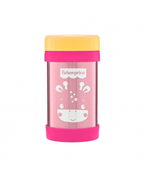 POTE TÉRMICO INOX FISHER PRICE HOT & COLD ROSA STRAWBERRY 450ML MULTI