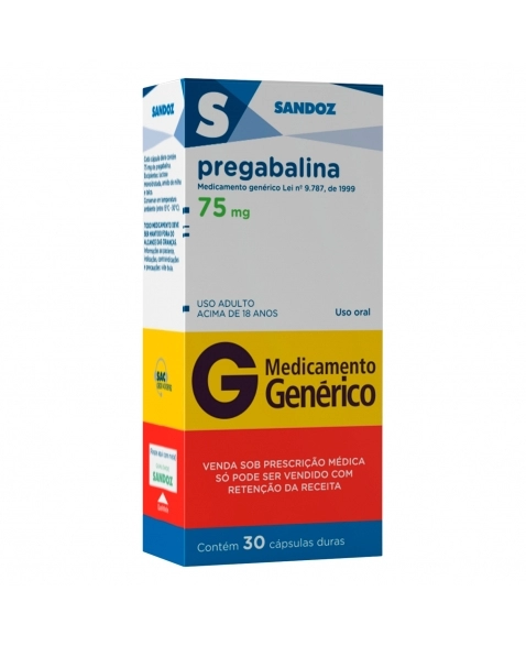 PREGABALINA 75MG 30COM C1* SANDOZ