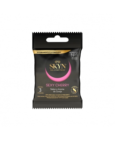 PRESERVATIVO LUBRIFICADO SKYN SEXY CHERRY C/3 BLOWTEX
