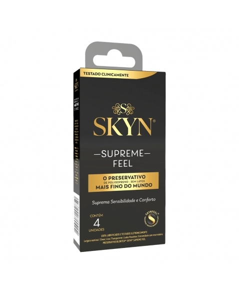 PRESERVATIVO LUBRIFICADO SKYN SUPREME FEEL C/4 BLOWTEX