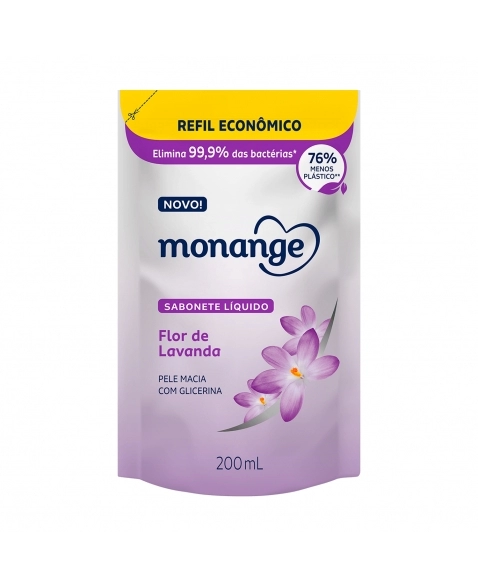 SABONETE LÍQUIDO FLOR DE LAVANDA REFIL 200ML MONANGE COTY