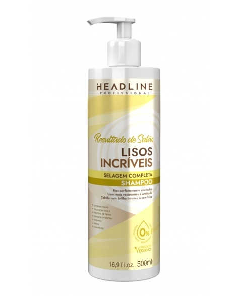 SHAMPOO HEADLINE RESULTADO DE SALÃO LISOS INCRÍVEIS 500ML