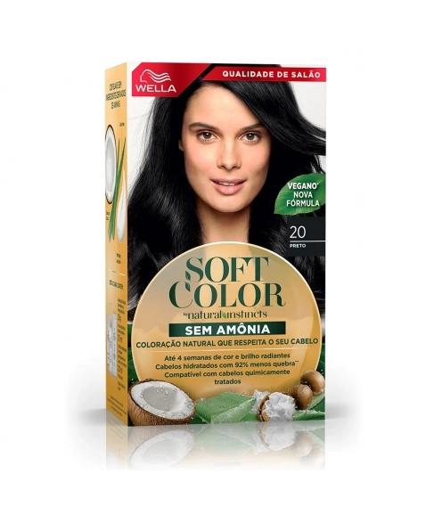 SOFT COLOR SEM AMÔNIA KIT 20 PRETO WELLA