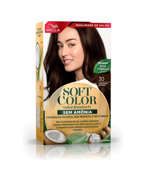 SOFT COLOR SEM AMÔNIA KIT 30 CASTANHO ESCURO WELLA