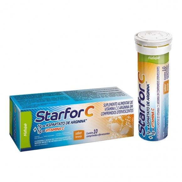 STARFOR C 1G 10COMP EFERVESCENTE SABOR LARANJA  NATULAB