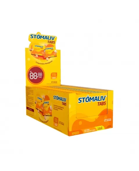 STOMALIV TABS LARANJA 20BL 10COM MASTIGÁVEIS GEOLAB