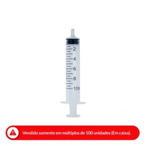 SERINGA HIPODÉRMICA DESCARTÁVEL SEM AGULHA 10ML LUER SLIP MEDIX