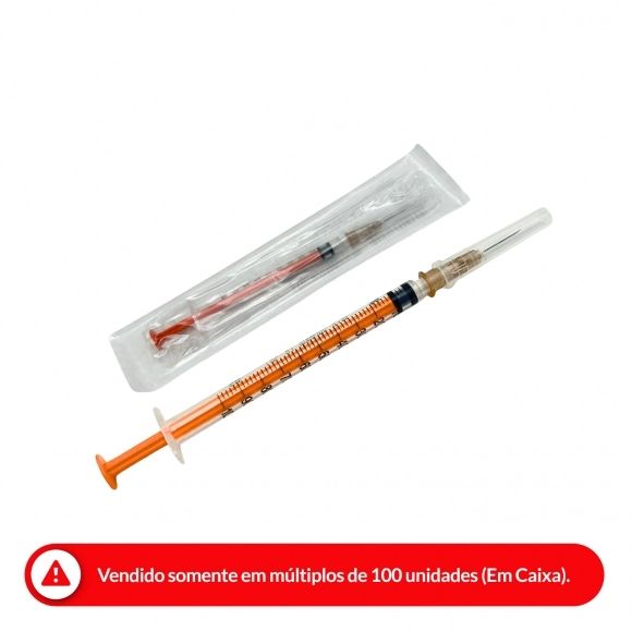 SERINGA PARA INSULINA DESCARTÁVEL 1ML 13X0.45 LUER SLIP MEDIX
