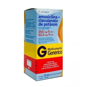AMOXICILINA 250MG + CLAVULANATO POTÁSSIO 62,5MG 75ML RET*