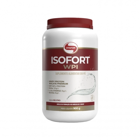 ISOFORT WPI WHEY PROTEIN ISOLADO SABOR NEUTRO 900G VITAFOR