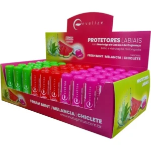 PROTETOR LABIAL MISTO C/50 MELANCIA+CHICLETE EVELIZE