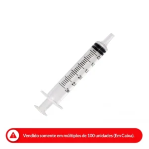 SERINGA HIPODÉRMICA DESCARTÁVEL SEM AGULHA 3ML LUER SLIP MEDIX