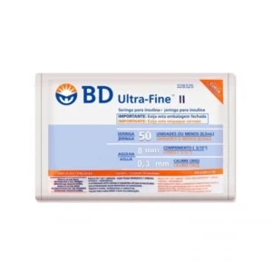 SERINGA INSULINA ULTRA-FINE 0.5ML/50U 8MMX0,30MM 328325 C/10 BD